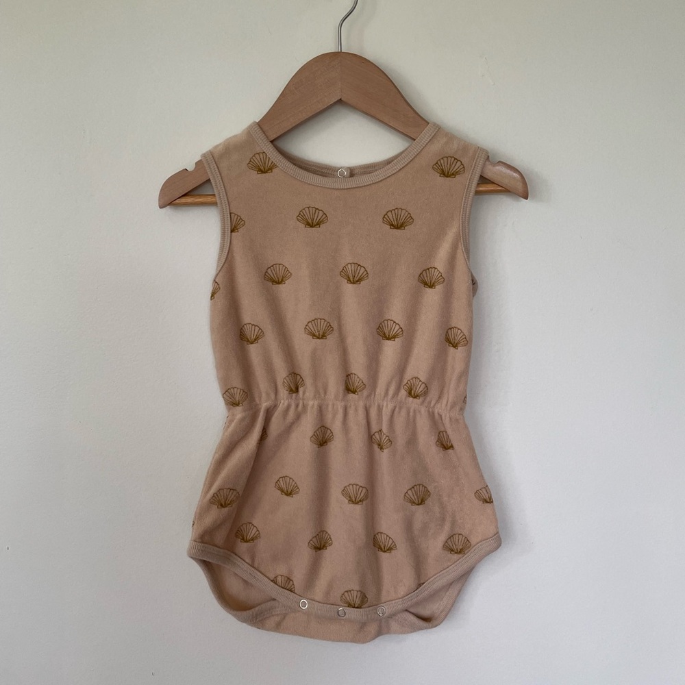 Rylee + Cru Terrycloth Shell Print Romper